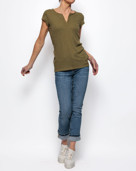 Mos Mosh Troy Tee in Olive