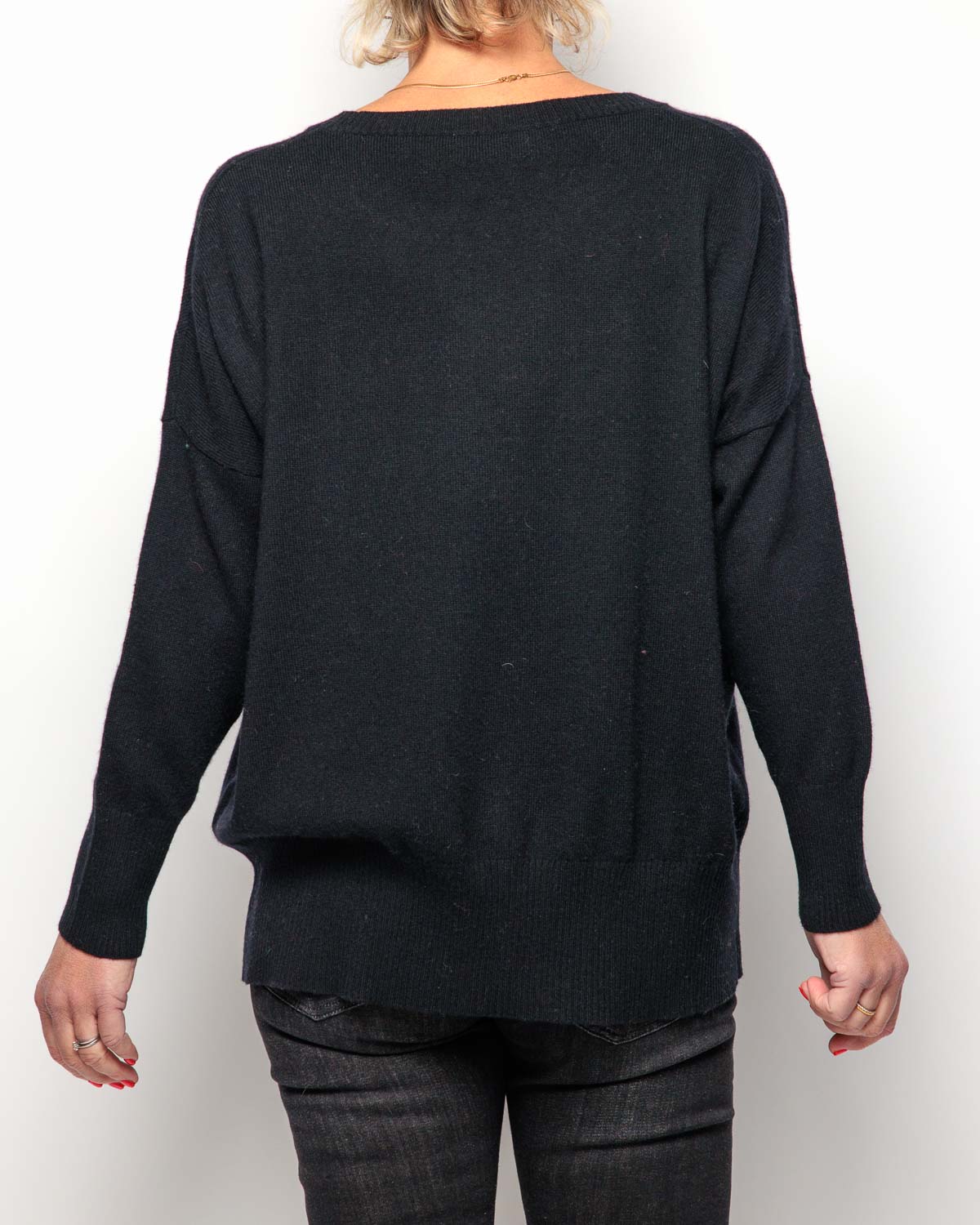 Caroline Cashmere Sweater in Black