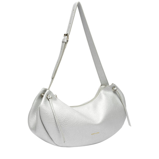Every Other Large Slouch Shoulder Bag in Silver