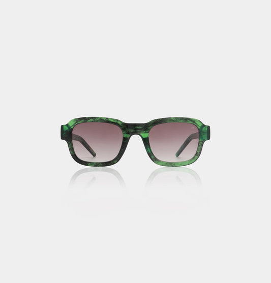 A. Kjaerbede Halo Sunglasses in Green Marble Transparent