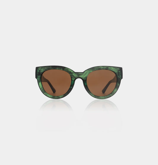 A. Kjaerbede Lilly Sunglasses in Green Marble Transparent