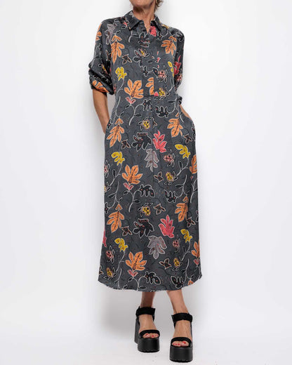 Part Two Charla Dress in Magnetic Botanical