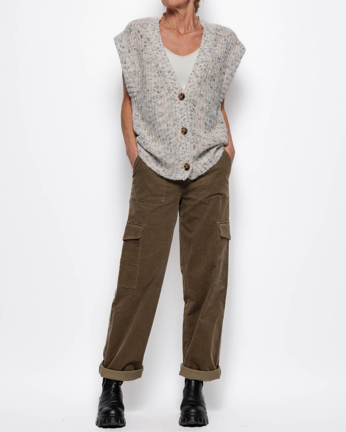 Part Two Cyrielle Cord Cargo Trouser in Capers