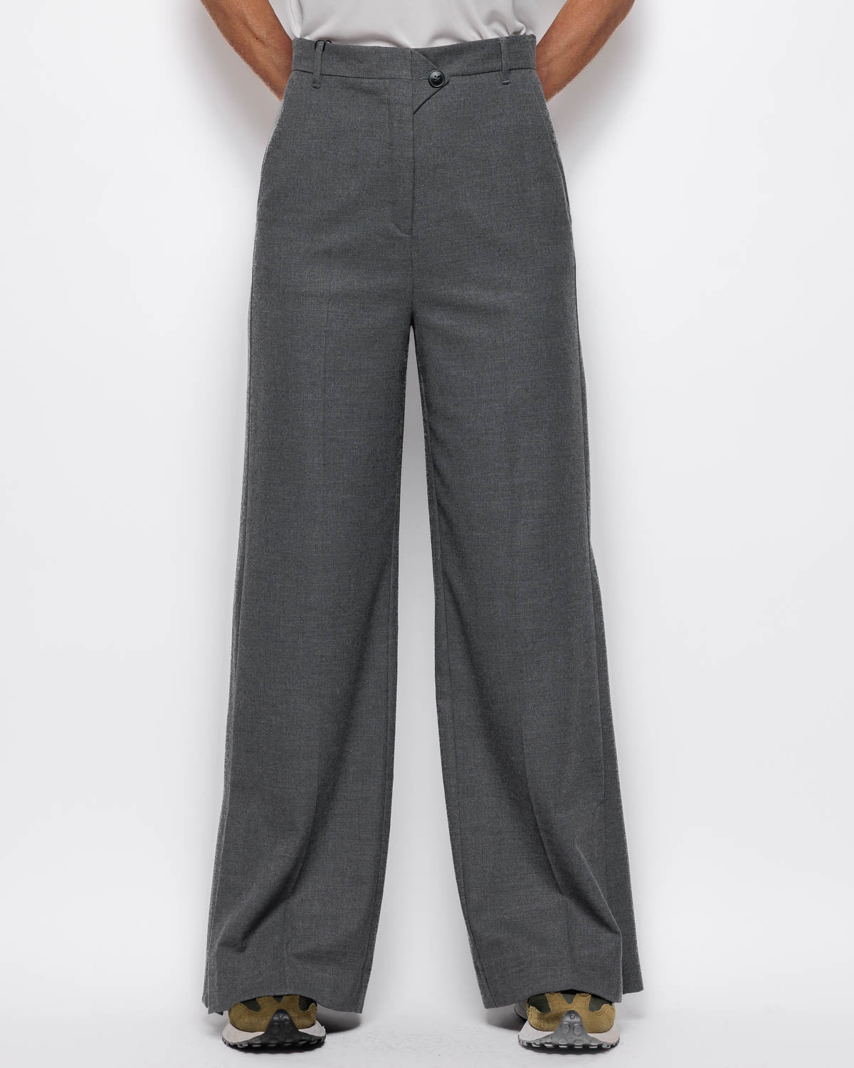 Emme Marella Colibri Flannel Trouser in Grey