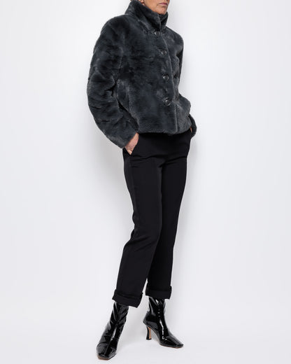 Rino & Pelle Vie Fur Jacket in Night Grey