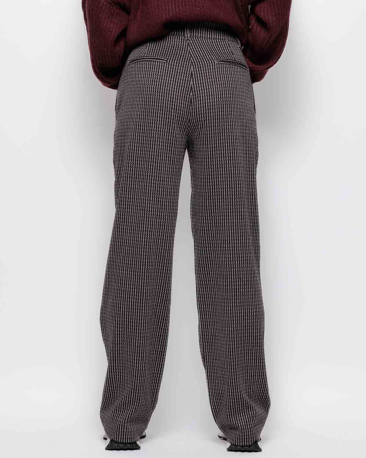 ICHI Kate Patterned Trouser in Port Royale