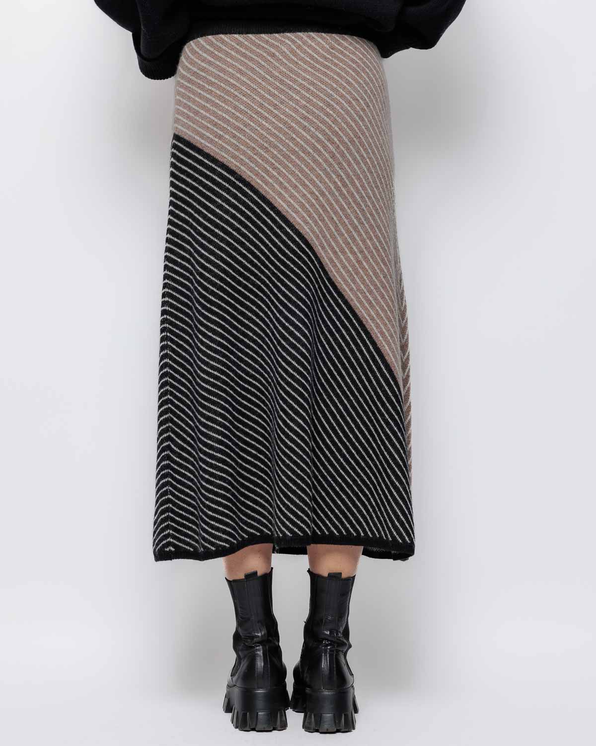 InWear Rancell Print Skirt in Mocha Grey