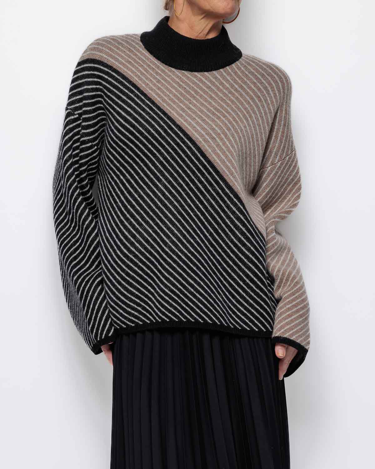 InWear Rancell Print Sweater in Mocha Grey