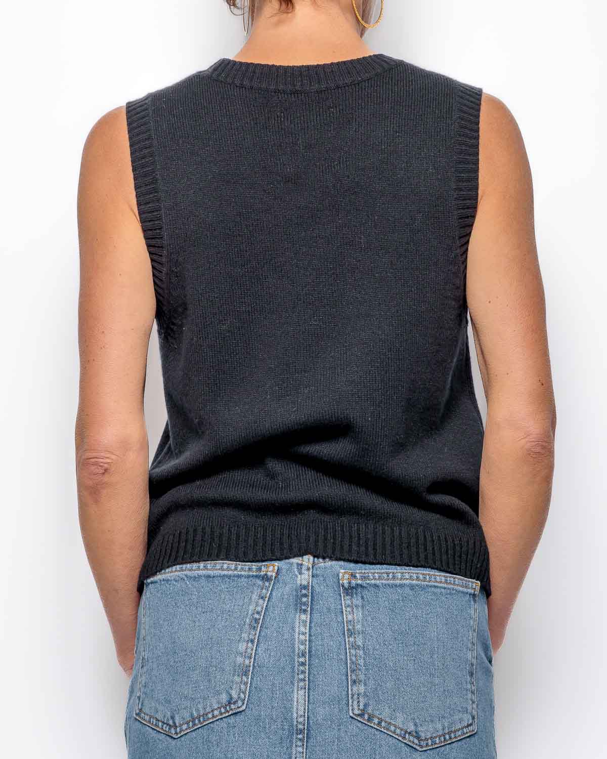 Part Two Keyjas Knitted Vest in Black