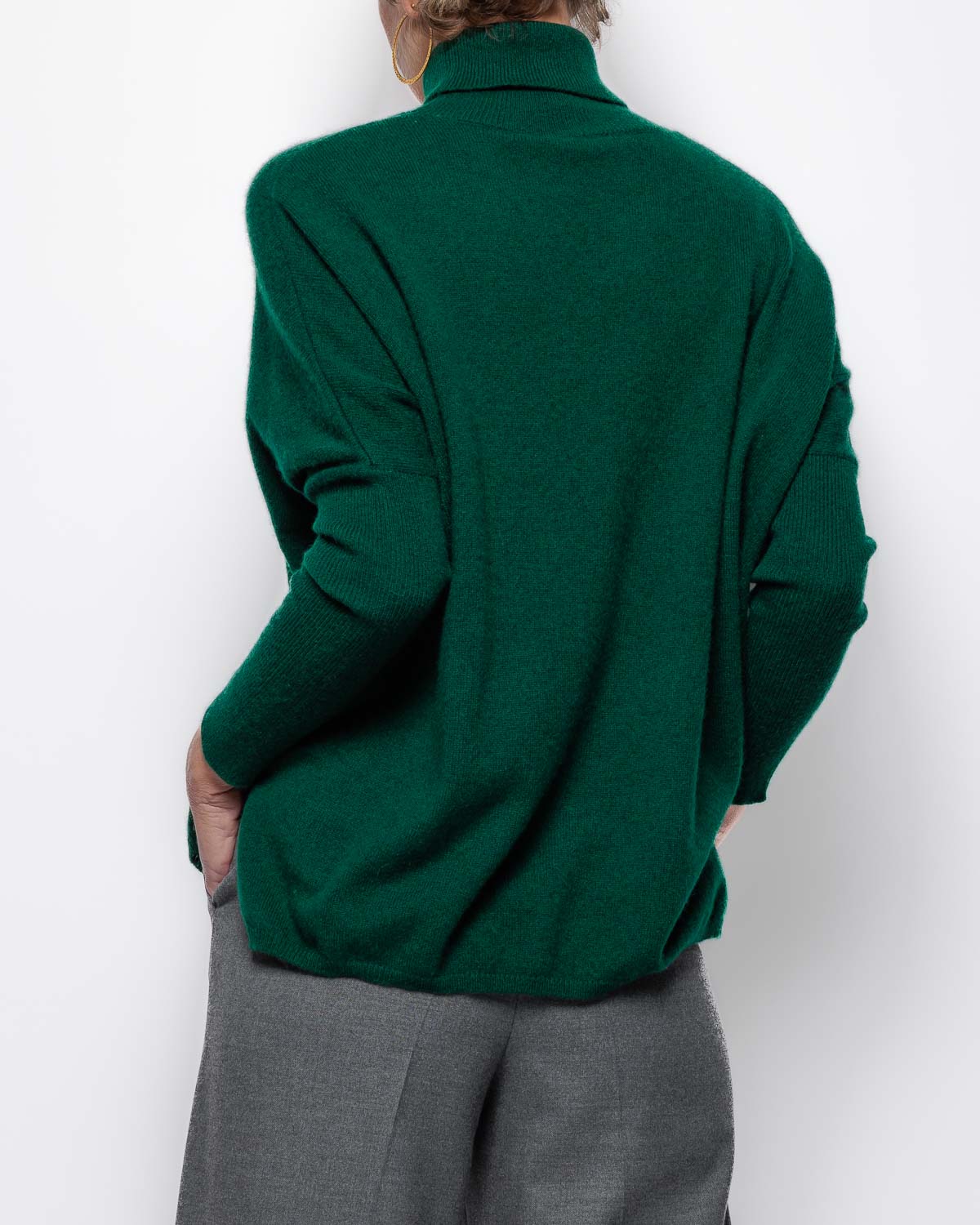 Absolut Cashmere Clara Rollneck in Bouteille Green