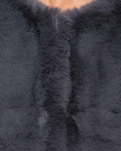 Nooki Edelweiss Faux Fur Gilet in Grey