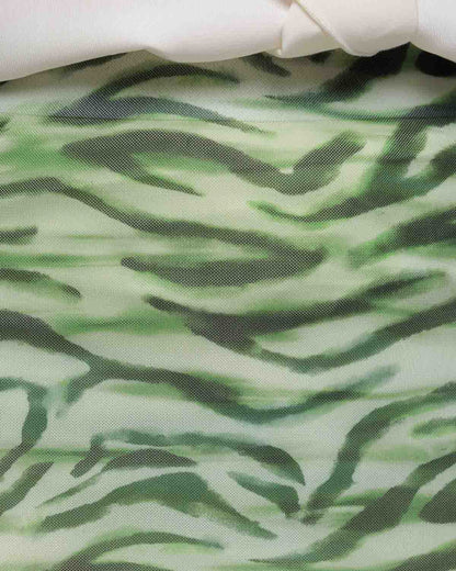 ICHI Ista Skirt in Green Tea Zebra