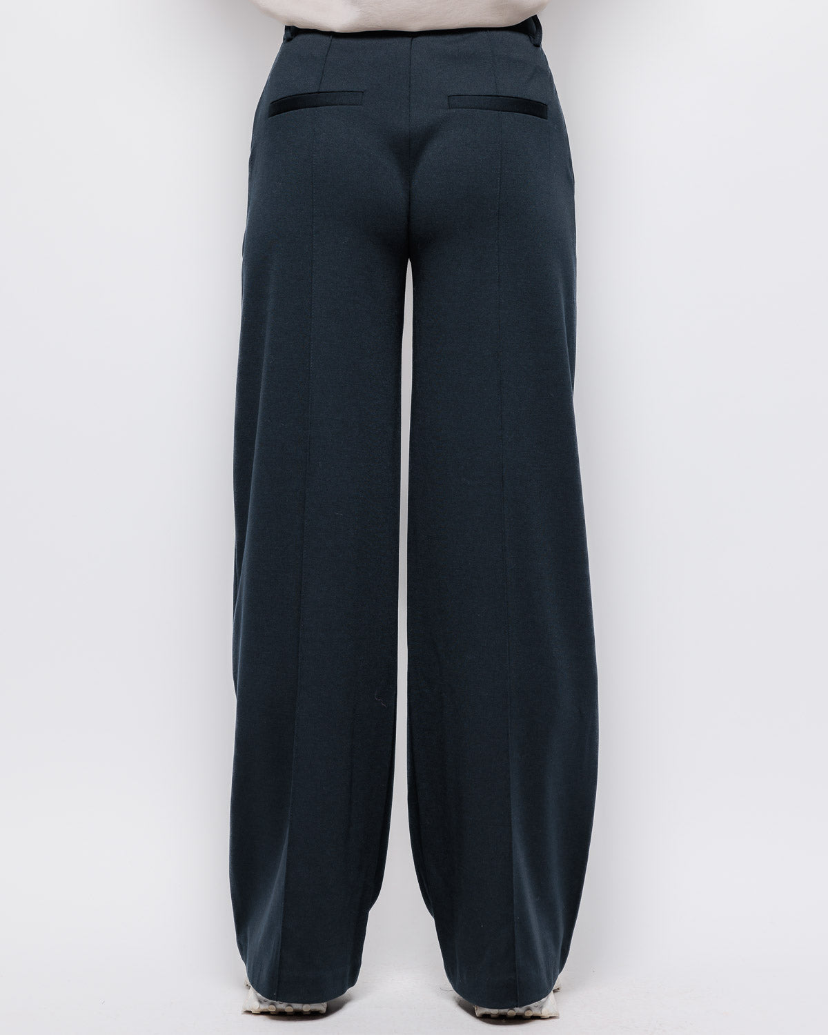 ICHI Kate Wide Leg Trouser in Total Eclipse