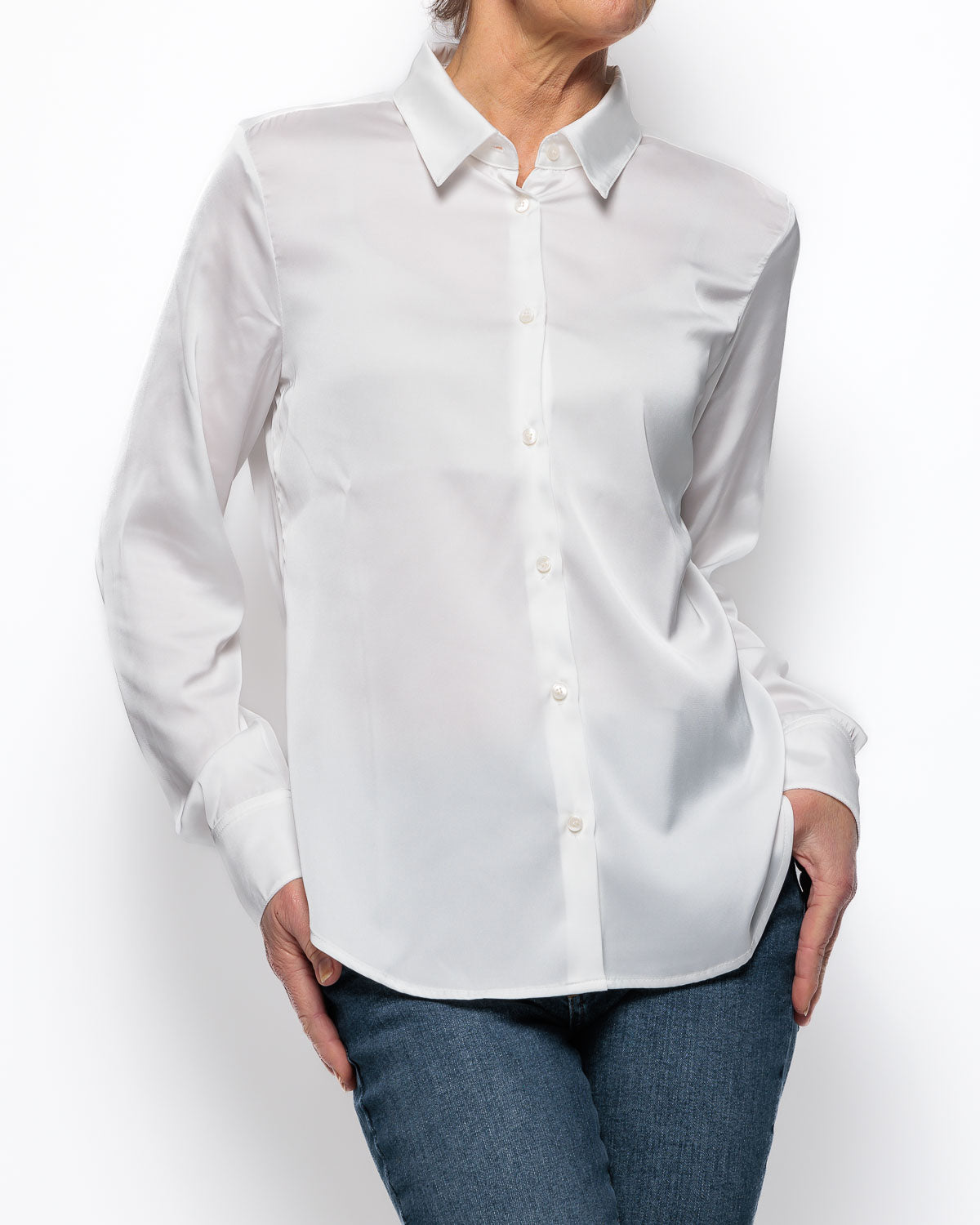 Emme Marella Silky Shirt in White