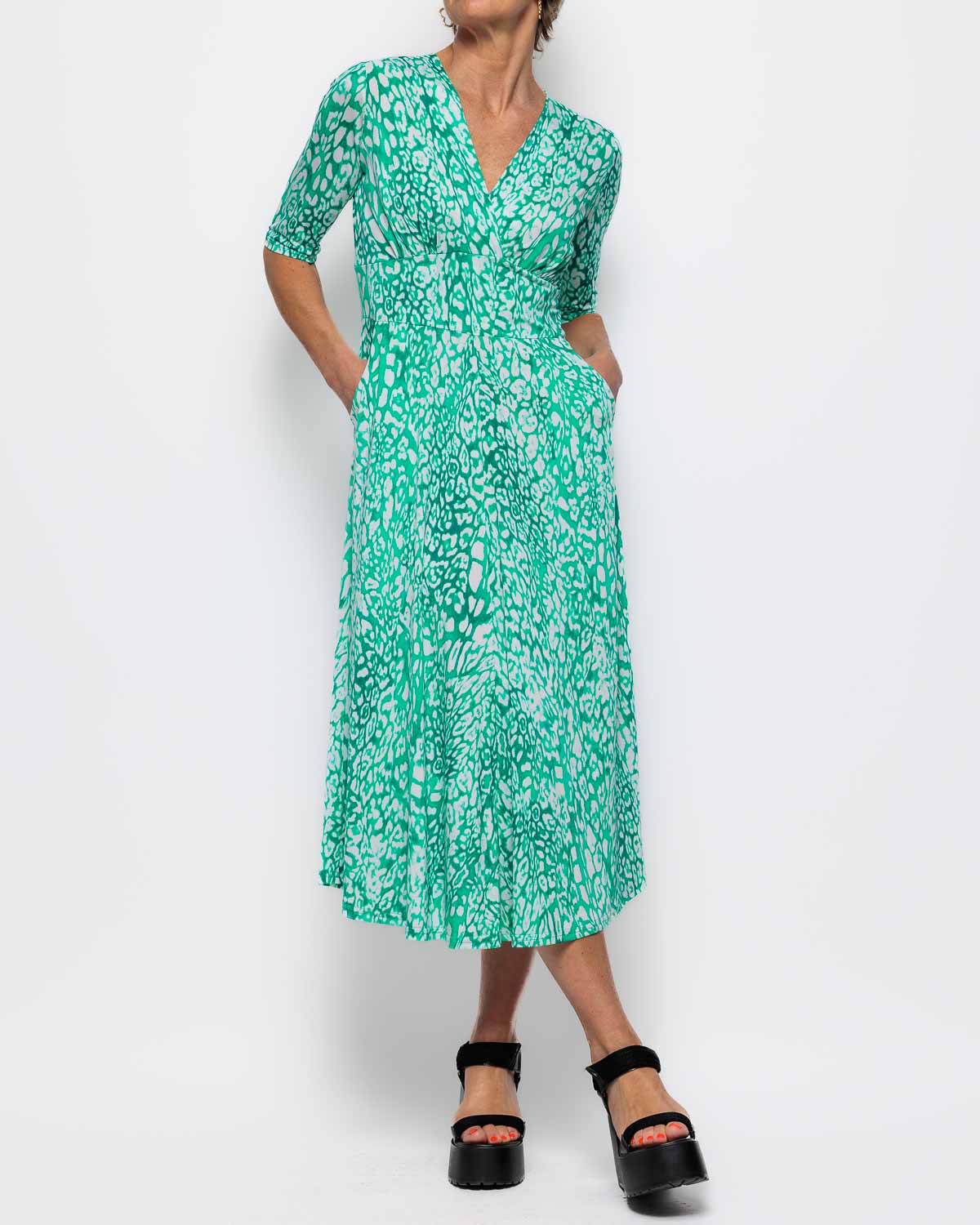 Onjenu Remy Dress in Liz Green