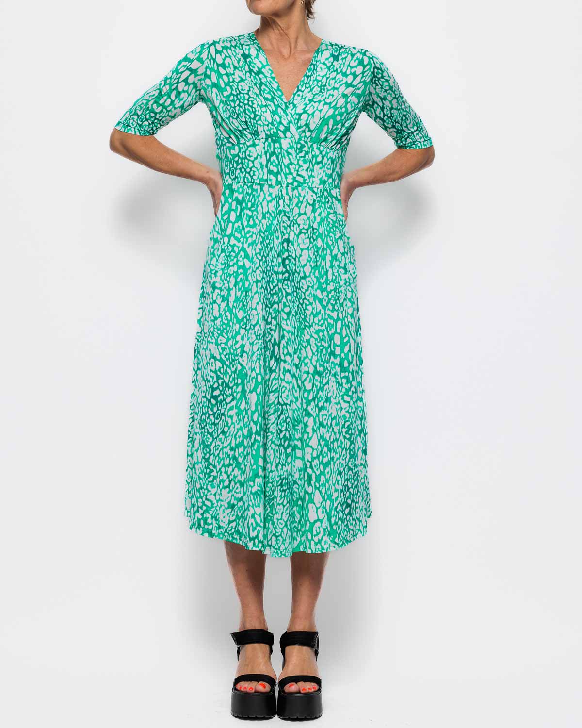 Onjenu Remy Dress in Liz Green