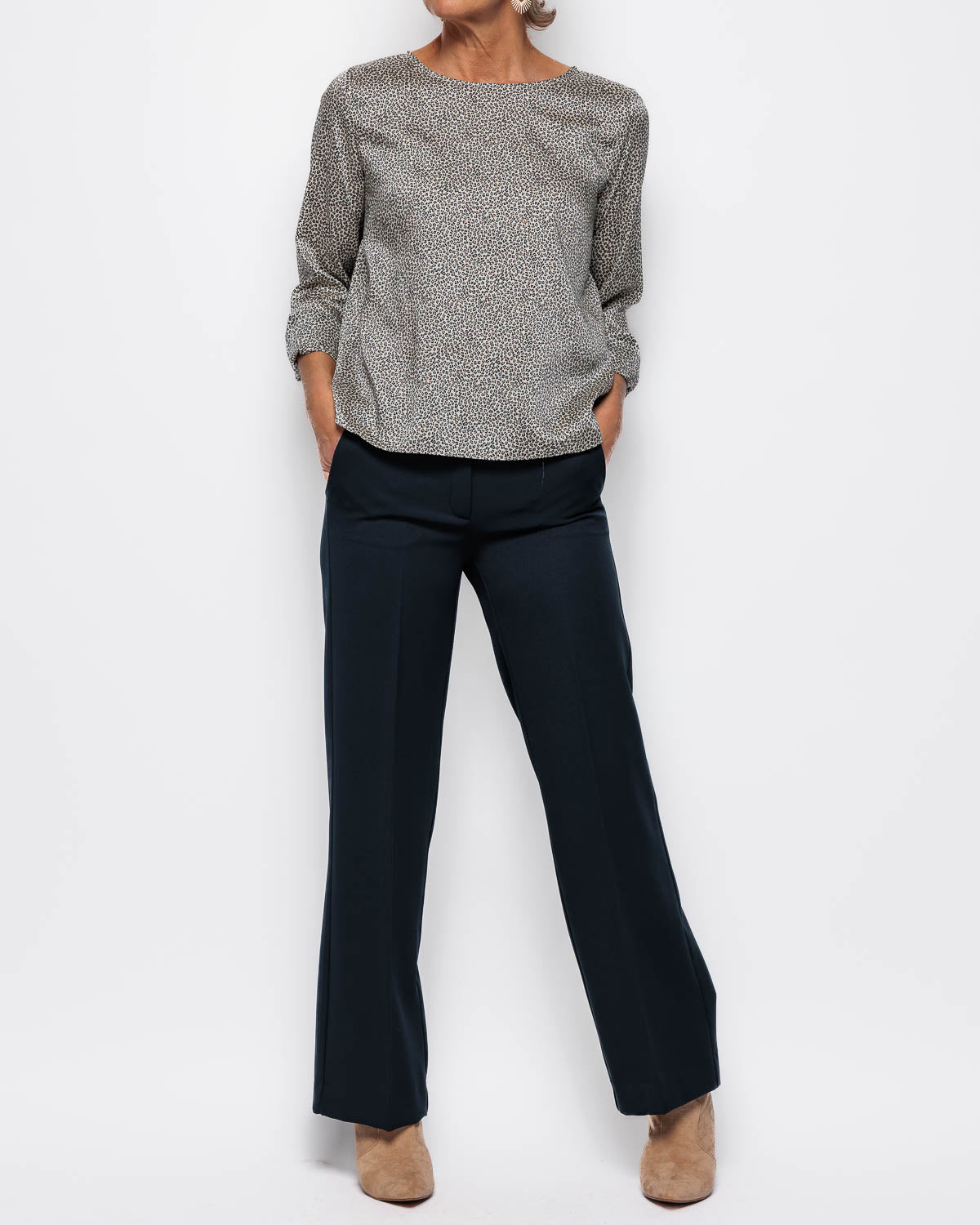 Emme Marella Efebo Trouser in Navy