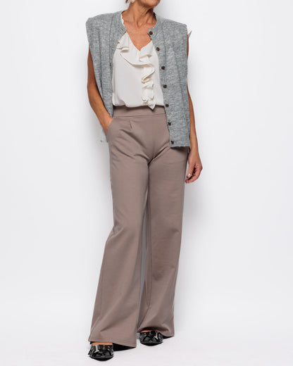 ICHI Lamora Waistcoat in Grey Melange