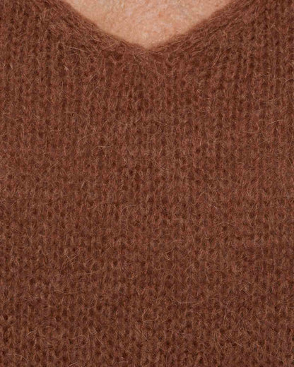 Marta Du Chateau Marlene Knitted Vest in Camel