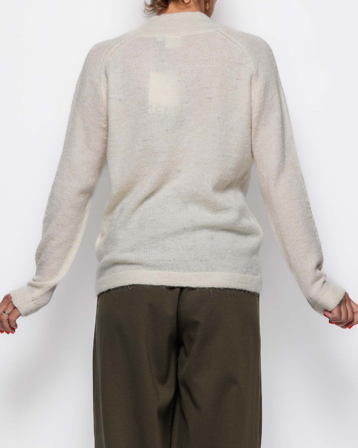 ICHI Kamara Pullover in Cloud Dancer