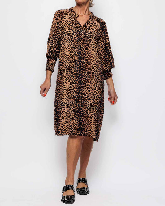 Marta Du Chateau Ceva Leopard Print Dress