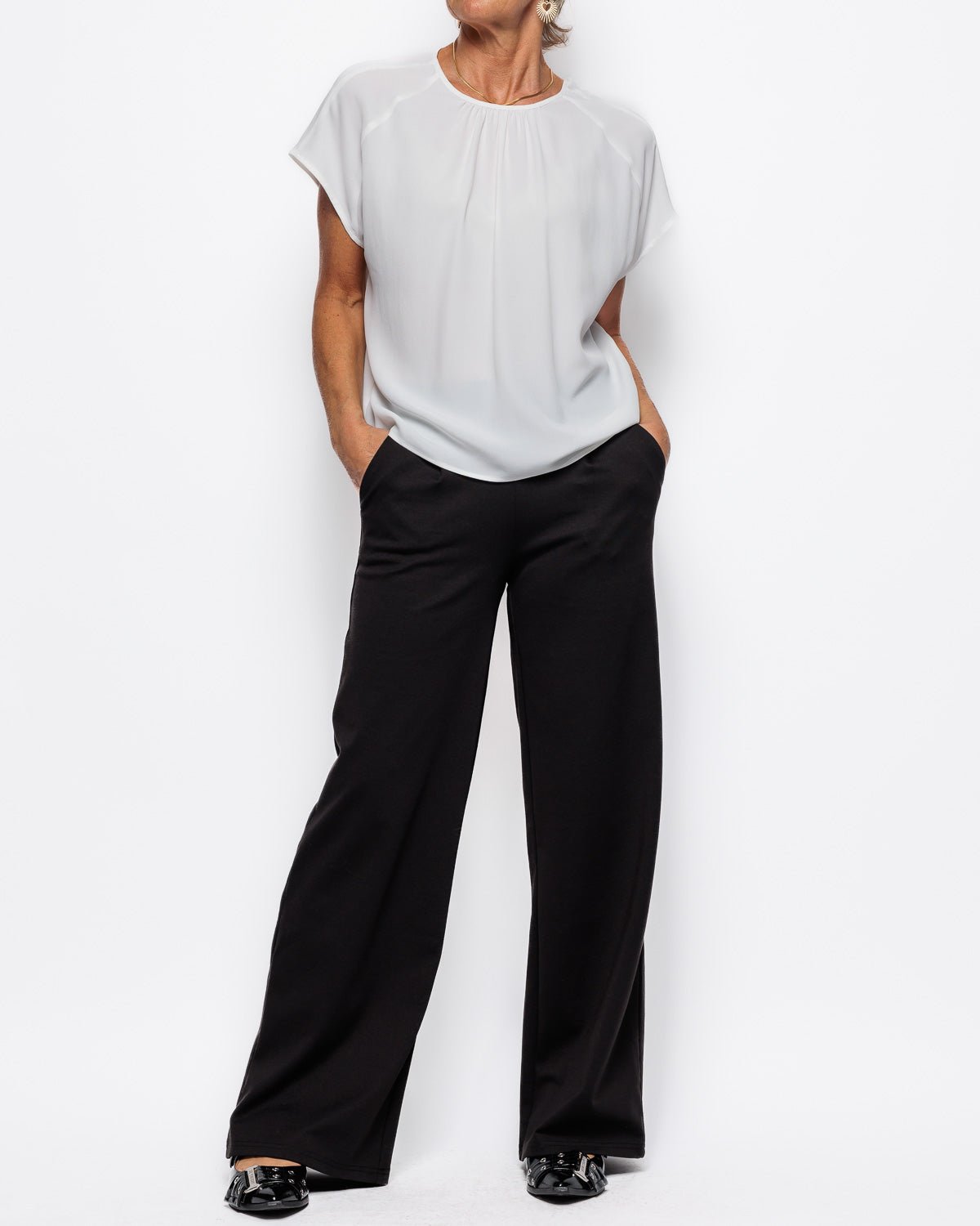 ICHI Kate Wide Trouser in Black