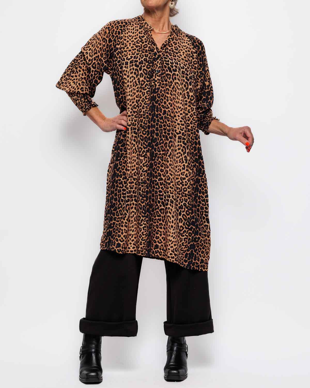 Marta Du Chateau Ceva Leopard Print Dress