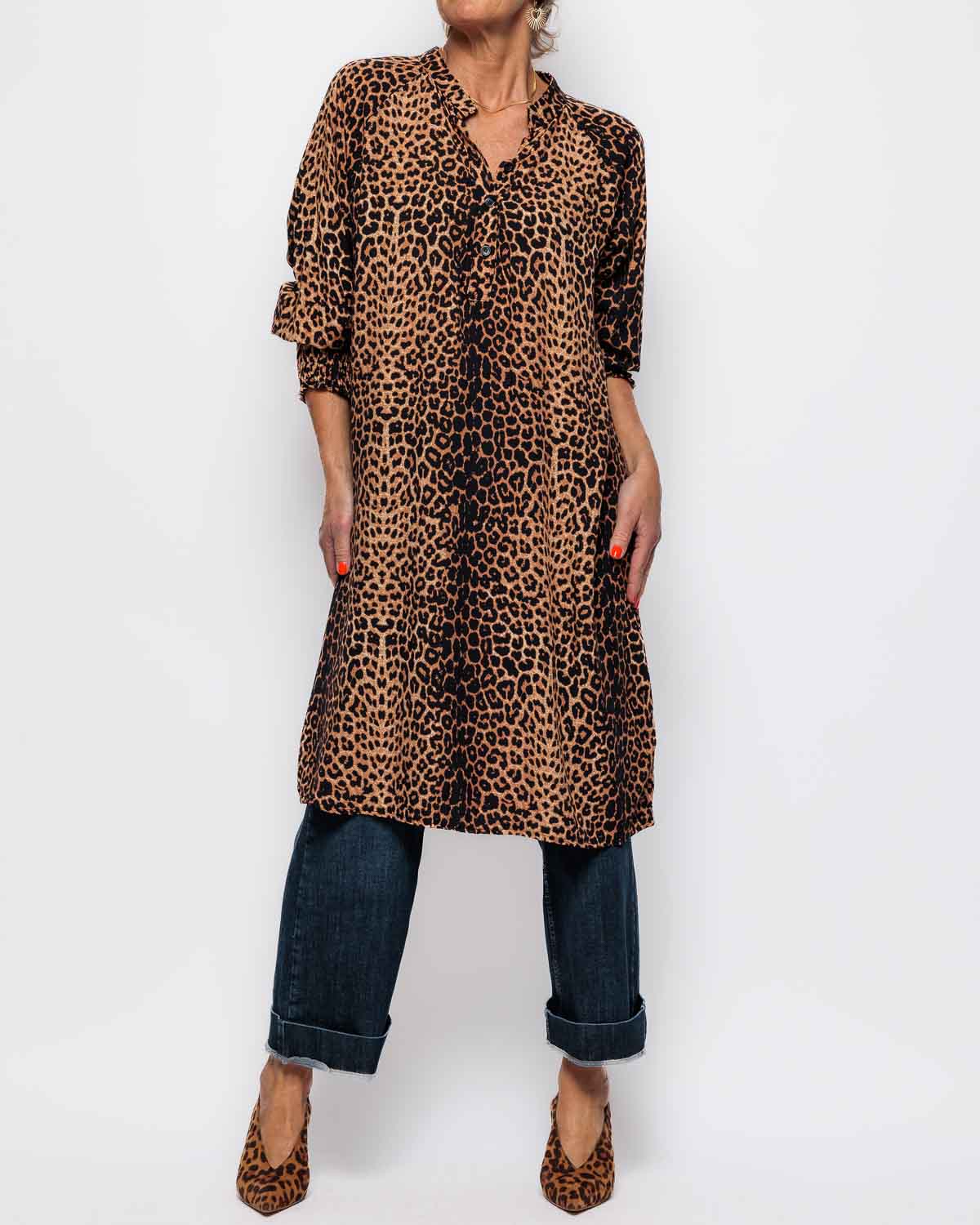 Marta Du Chateau Ceva Leopard Print Dress