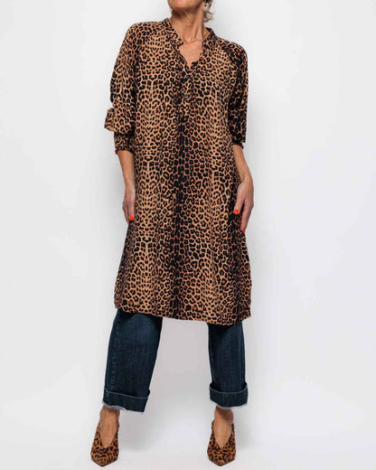 Marta Du Chateau Ceva Leopard Print Dress