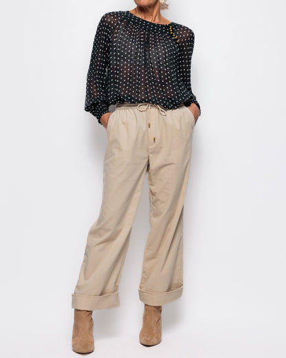 Part Two Laja Blouse in Dark Navy Dot