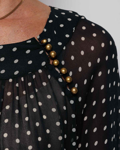 Part Two Laja Blouse in Dark Navy Dot