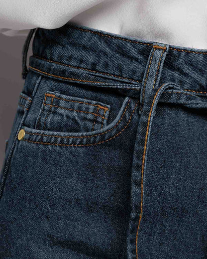 Numph Brooklyn Jeans in Dark Blue Denim