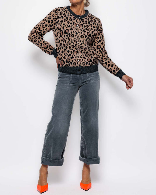 ICHI Livoni Cardigan in Leopard