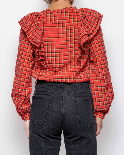 Numph Ira Shirt in High Risk Red