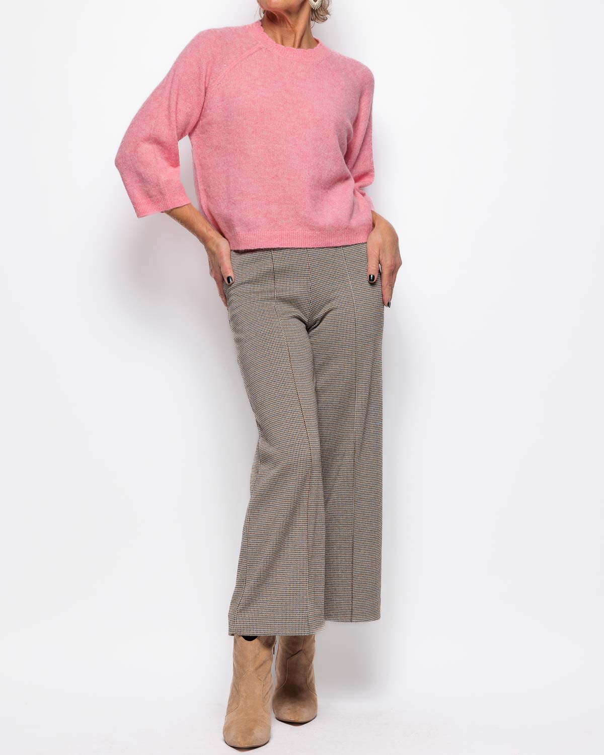 Numph Riette Selma Sweater in Peony