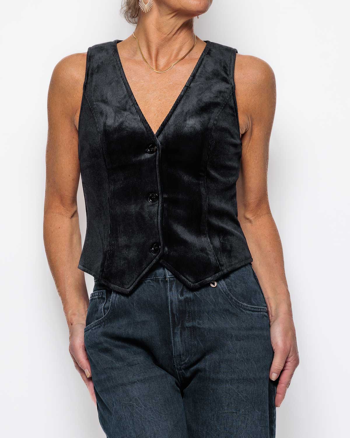 Traffic People Ceeci Waistcoat in Black