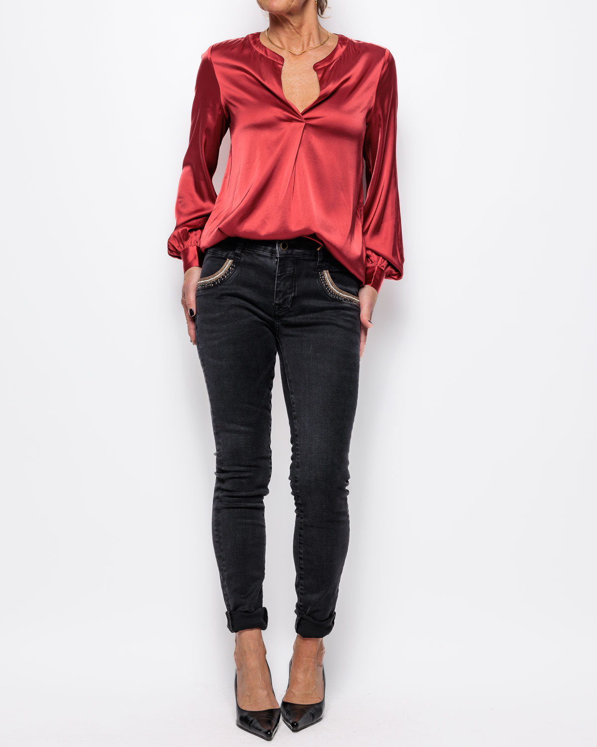 Mos Mosh Enfa Blouse in Garnet