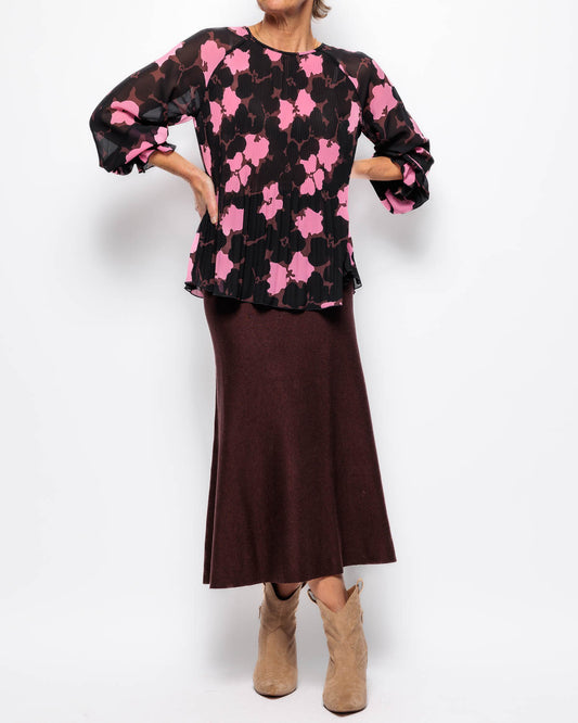 Inwear Mendra Blouse in Cashmere Pink Cut Out Flower