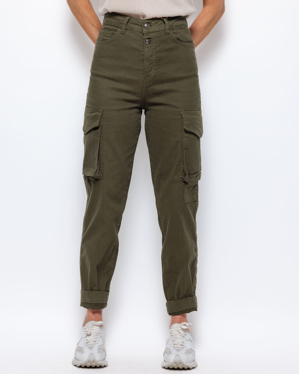 Mos Mosh Adeline Cargo Pants in Forest Night