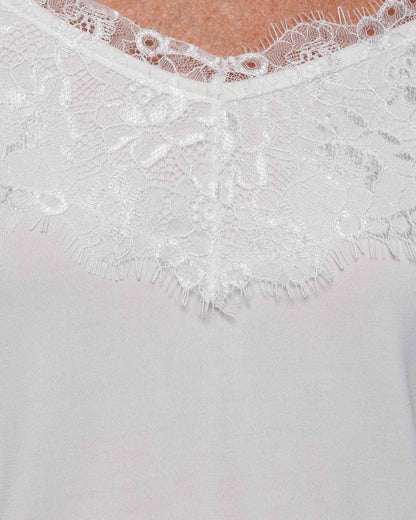 ICHI Like Lace Cami in White Cloud