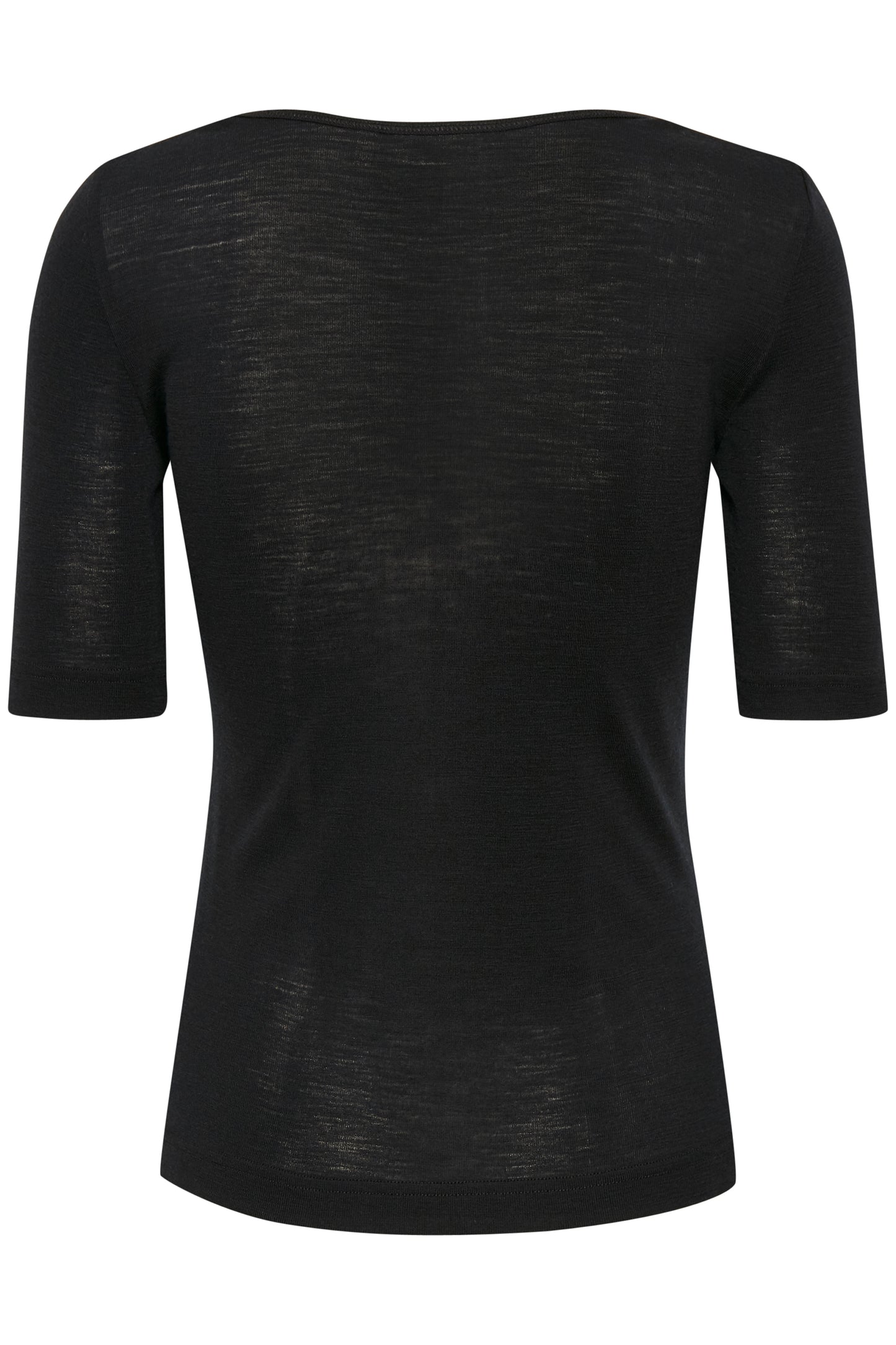 InWear Fang 1/2 Sleeve Knitted T-Shirt in Black