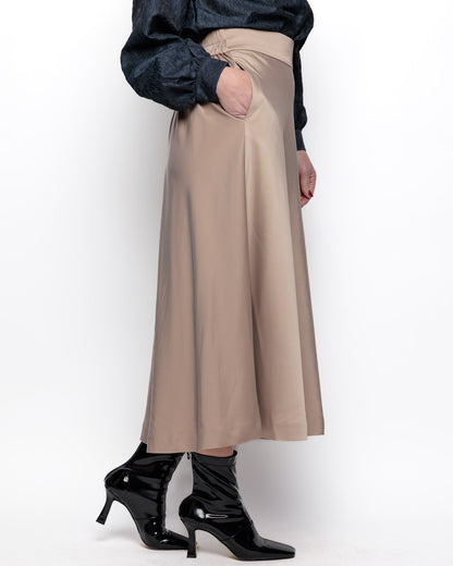 InWear Zilky Skirt in Mocha Grey